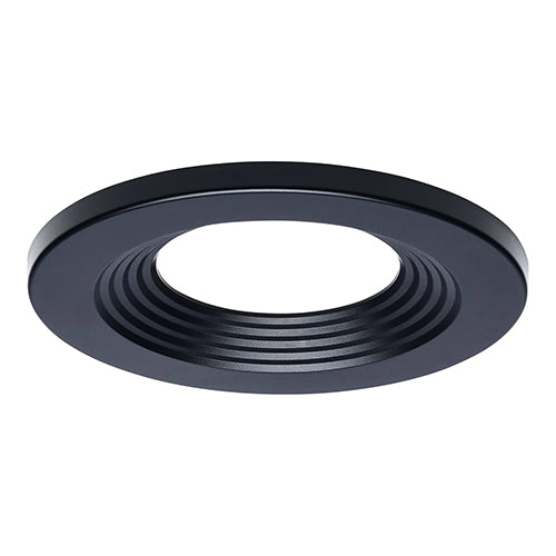 Satco S21650, CDL 4IN ROUND TRIM BLACK, Plus Series Commercial LED Downlight Trim, 4 Inch Round, Black Finish, Compatible with Plus Series S21600