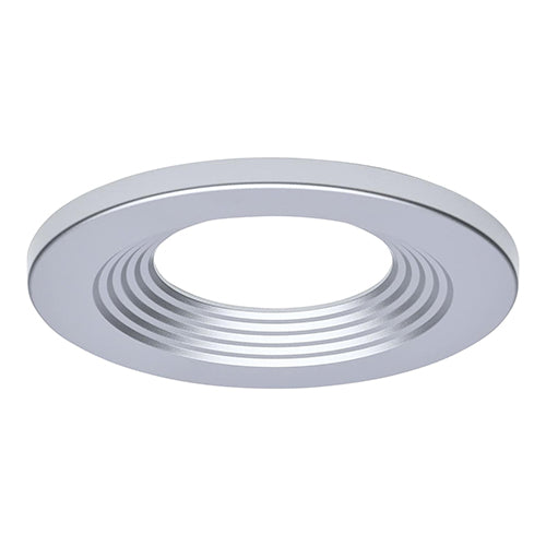Satco S21652, CDL 4IN ROUND TRIM SILVER, Plus Series Commercial LED Downlight Trim, 4 Inch Round, Silver Finish, Compatible with Plus Series S21600