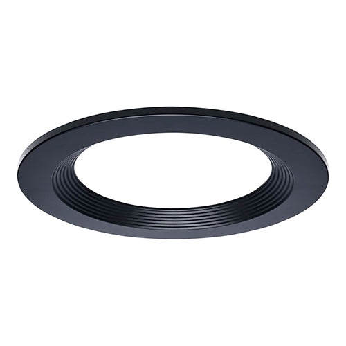 Satco S21659, CDL 10IN ROUND TRIM BLACK, Plus Series Commercial LED Downlight Trim, 10 Inch Round, Black Finish, Compatible with Plus Series S21603