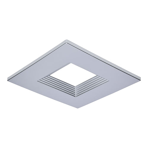 Satco S21667, CDL 6IN SQUARE TRIM SILVER, Plus Series Commercial LED Downlight Trim, 6 Inch Square, Silver Finish, Compatible with Plus Series S21609