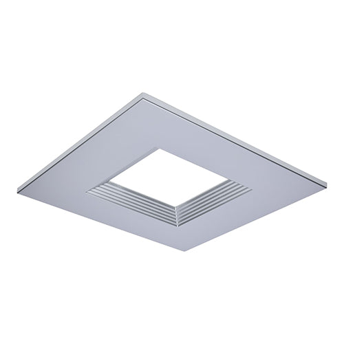 Satco S21670, CDL 8IN SQUARE TRIM SILVER, Plus Series Commercial LED Downlight Trim, 8 Inch Square, Silver Finish, Compatible with Plus Series S21610