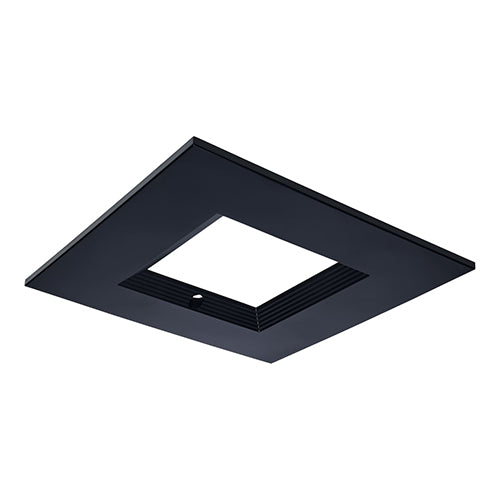 Satco S21695, CDL 10IN SQ INT-EM TRIM BLACK, Plus Series Commercial LED Downlight Trim, 10 Inch Square, Black Finish, Compatible with Plus Series S21615