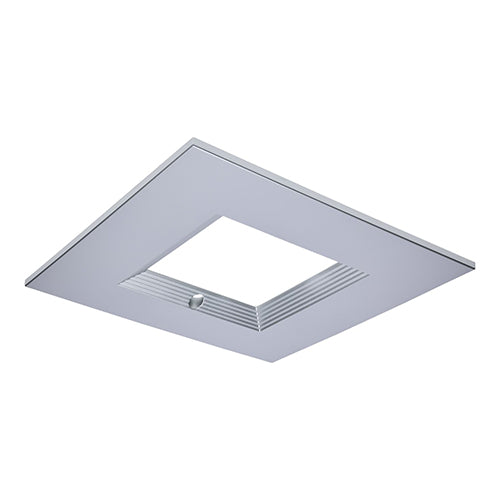 Satco S21697, CDL 10IN SQ INT-EM TRIM SILVER, Plus Series Commercial LED Downlight Trim, 10 Inch Square, Silver Finish, Compatible with Plus Series S21615