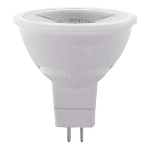 Satco S21742, MR16 LED, 7W, 12V, 3000K Soft White, 500 Lumens, Bi Pin GU5.3 Base, 40° Beam Angle, White Finish