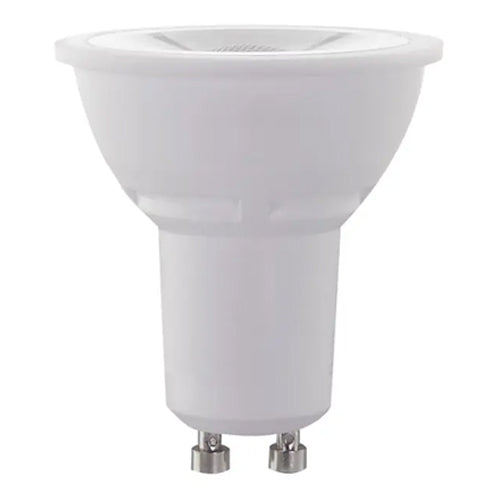 Satco S21743, MR16 LED, 5.5W, 120V, 3000K Soft White, 500 Lumens, Bi Pin GU10 Base, 40° Beam Angle, White Finish