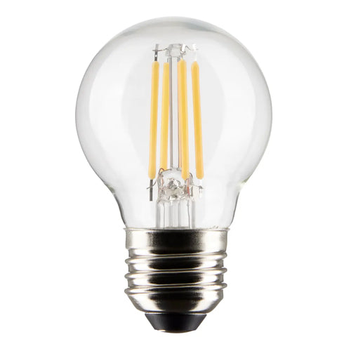 Satco S21815, G16.5 LED Filament, 4W, 120V, 2700K Warm White, 350 Lumens, Medium E26 Base, Clear Finish