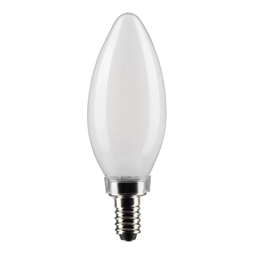 Satco S21831, B11 LED Filament, 5.5W, 120V, 5000K Natural Light, 500 Lumens, Candelabra E12 Base, Frost Finish