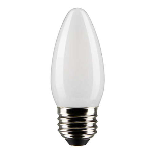 Satco S21833, B11 LED Filament, 3W, 120V, 2700K Warm White, 250 Lumens, Medium E26 Base, Frost Finish