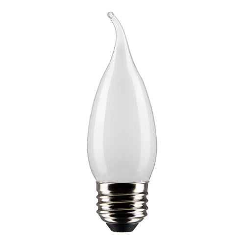 Satco S21853, CA10 LED Filament, 5.5W, 120V, 2700K Warm White, 500 Lumens, Medium E26 Base, Frost Finish