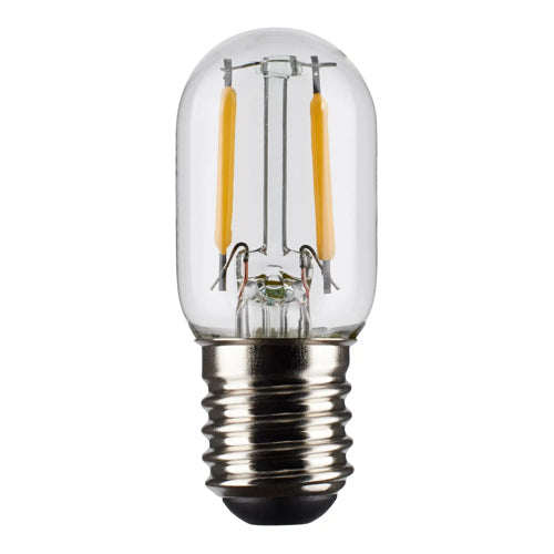 Satco S21859, T6.5 LED Filament, 3W, 120V, 2700K Warm White, 200 Lumens, Intermediate E17 Base, Clear Finish
