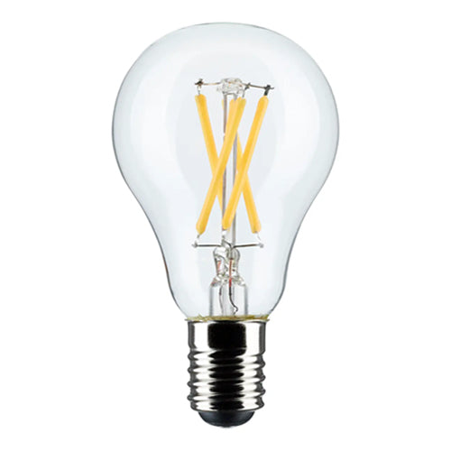 Satco S21872, A15 LED Filament, 5.5W, 120V, 2700K Warm White, 450 Lumens, Intermediate E17 Base, Clear Finish