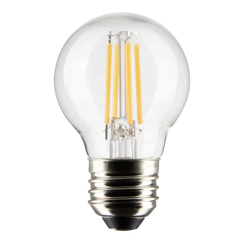 Satco S21877, G16.5 LED Filament, 4W, 120V, 5000K Natural Light, 350 Lumens, Medium E26 Base, Clear Finish