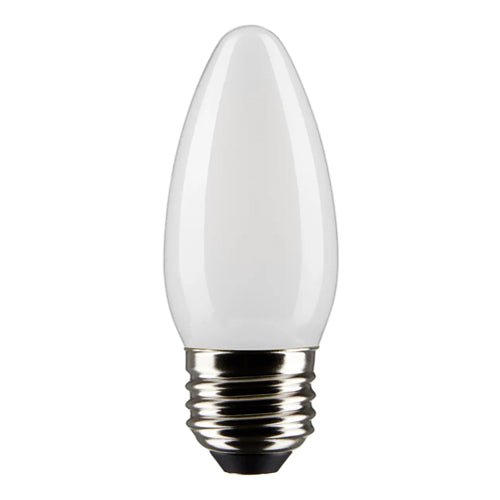 Satco S21882, B11 LED Filament, 5.5W, 120V, 5000K Natural Light, 500 Lumens, Medium E26 Base, Frost Finish