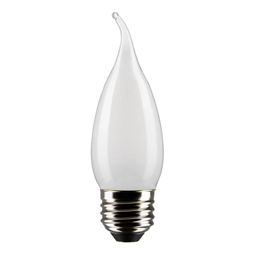 Satco S21888, CA10 LED Filament, 5.5W, 120V, 5000K Natural Light, 500 Lumens, Medium E26 Base, Frost Finish