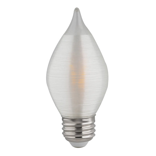 Satco S22713, C15 LED Filament, 4W, 120V, 2700K Warm White, 300 Lumens, Medium E26 Base, Satin Spun Finish, 24 Packs