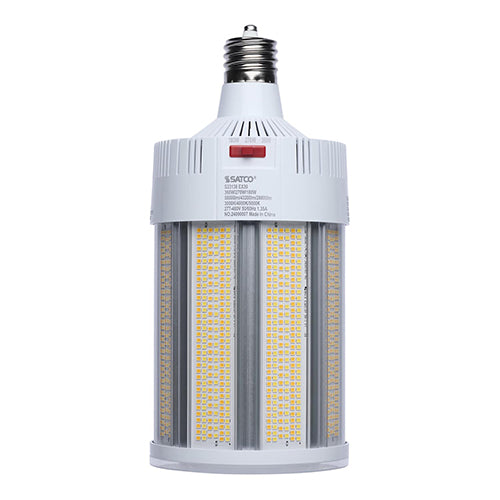 Satco S23138, Corncob, Field Selectable LED, 360/270/180W, 277-480V, 3000/4000/5000K, 59004/46160/31799 Lumens, Mogul EX39 Base, White Finish