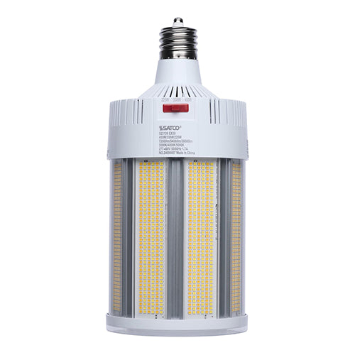 Satco S23139, Corncob, Field Selectable LED, 450/338/225W, 277-480V, 3000/4000/5000K, 73158/57366/40513 Lumens, Mogul EX39 Base, White Finish