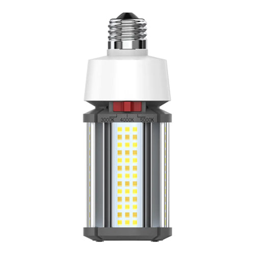 Satco S23160, LED HID Replacement, 18W, 277-347V, 3000K/4000K/5000K, 2340/2520/2430 Lumens, Medium E26 Base, White Finish