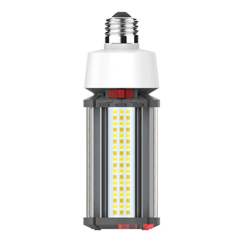 Satco S23161, LED HID Replacement, 27W, 277-347V, 3000K/4000K/5000K, 3510/3780/3645 Lumens, Medium E26 Base, White Finish
