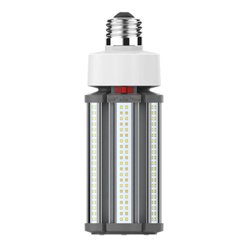 Satco S23163, LED HID Replacement, 45W, 277-480V, 3000K/4000K/5000K, 5850/6300/6075 Lumens, Medium E26 Base, White Finish