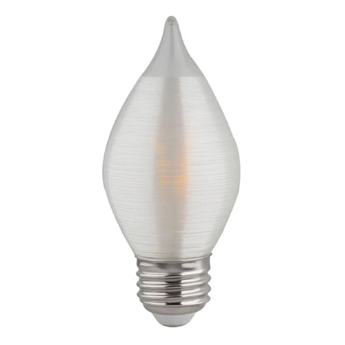 Satco S23413, C15 LED Filament, 4W, 120V, 2700K Warm White, 300 Lumens, Medium E26 Base, Satin Spun Finish, 24 Packs