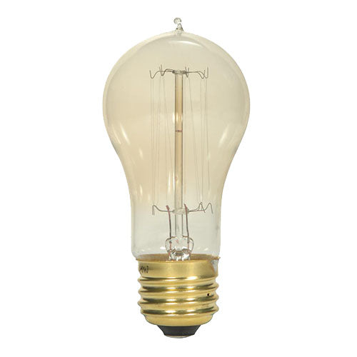 Satco S2424, A15 Incandescent, 40W, 120V, 2700K Warm White, 160 Lumens, Medium E26 Base, Clear Finish, 10 Packs