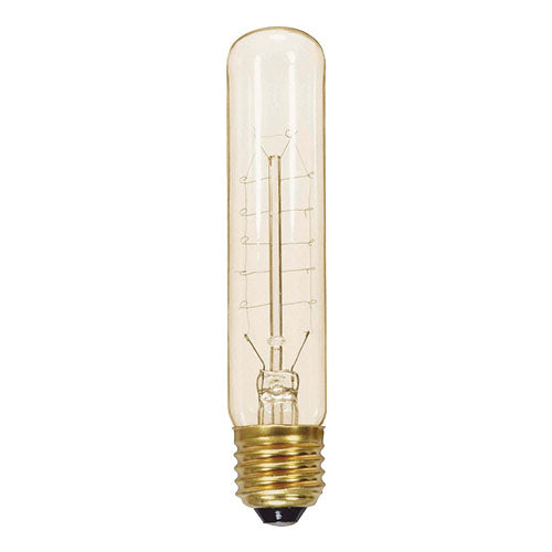 Satco S2426, T9 Incandescent, 40W, 120V, 2700K Warm White, 160 Lumens, Medium E26 Base, Clear Finish, 6 Packs