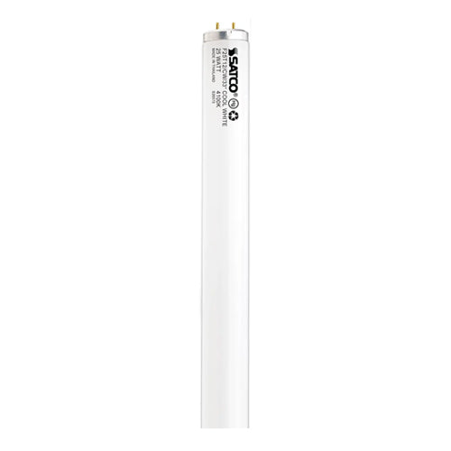 Satco S26570, 2.75' T12 Fluorescent, 25W, 4100K Cool White, 1830 Lumens, Medium Bi Pin Base, White Finish