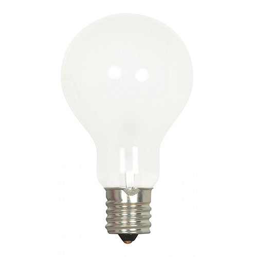Satco S2745, A15 Incandescent, 40W, 120V, 2700K Warm White, 420 Lumens, Intermediate E17 Base, Frost Finish, 10 Packs