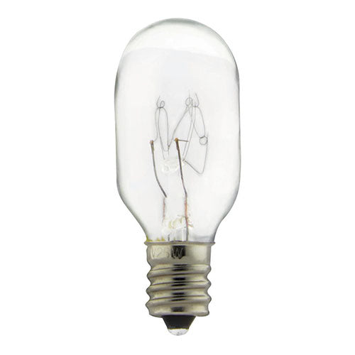 Satco S2751, T7 Incandescent, 20W, 130V, 2700K Warm White, 130 Lumens, Candelabra E12 Base, Clear Finish, 50 Packs