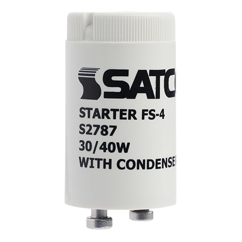 Satco S2787, FS/4, 110V, Fluorescent Lamp Starter with Condenser, 25 Packs