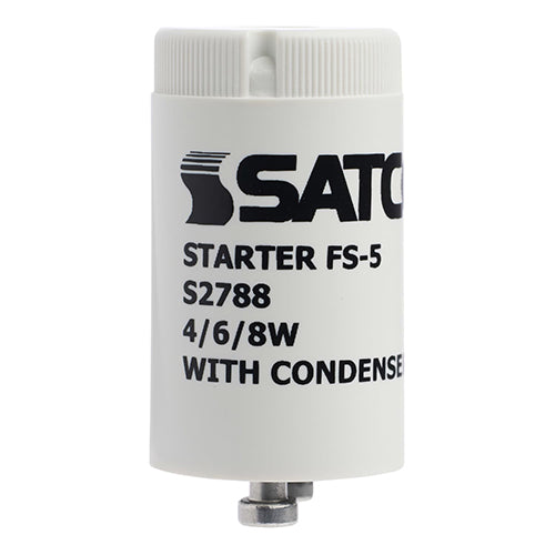 Satco S2788, FS/5, 110V, Fluorescent Lamp Starter with Condenser, 25 Packs