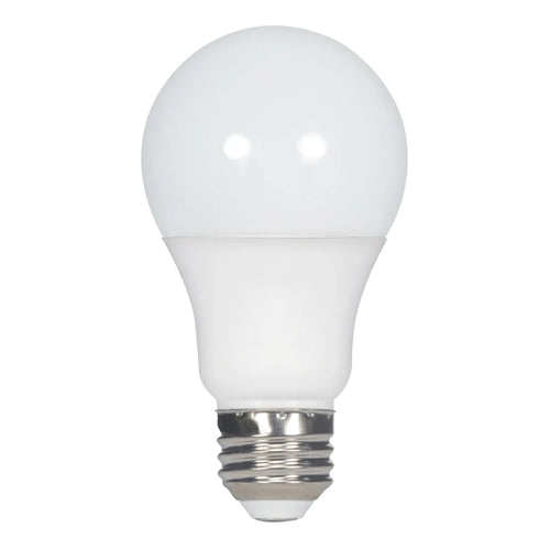 Satco S28558, A19 LED, 5.5W, 120V, 3000K Warm White, 450 Lumens, Medium E26 Base, Frost Finish
