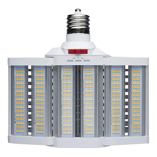Satco S28932R1, LED Shoe Box Lamp, 60/70/80W, 120-277V, 3000/4000/5000K CCT Selectable, 9000/10150/11200 Lumens, Mogul EX39 Base, White Finish