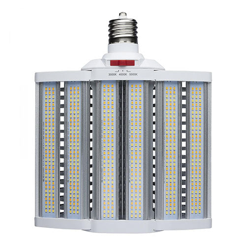 Satco S28938R1, LED Shoe Box Lamp, 90/100/110W, 120-277V, 3000/4000/5000K CCT Selectable, 13500/14500/15400 Lumens, Mogul EX39 Base, White Finish