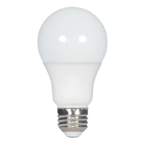 Satco S29595, A19 LED, 9.5W, 120V, 5000K Natural Light, 800 Lumens, Medium E26 Base, Frost Finish, 6 Packs
