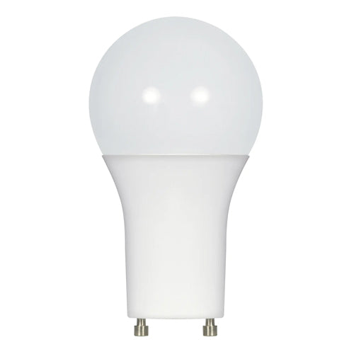 Satco S29844, A19 LED, 9.8W, 120V, 3000K Warm White, 800 Lumens, Bi Pin GU24 Base, Frost Finish, 6 Packs
