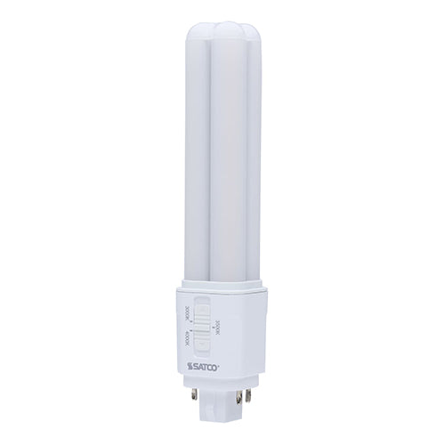 Satco S29856, PL 4-PIN LED, 9.5W, 3000/3500/4000K, 1100/1150/1200 Lumens, G24q Base, Type A, Frost Finish