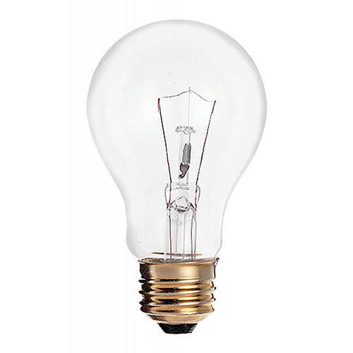 Satco S2992, A19 Incandescent, 60W, 120V, 2700K Warm White, 595 Lumens, Medium E26 Base, Clear Finish