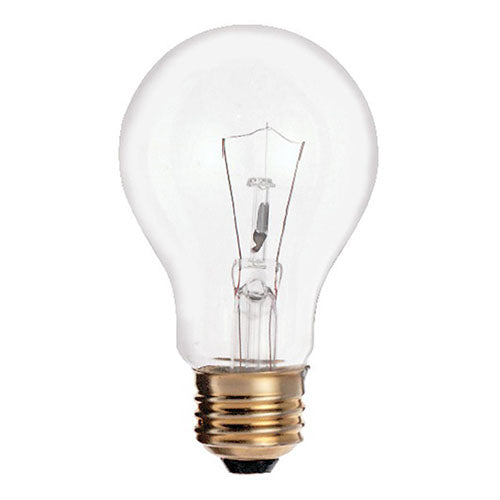 Satco S2997, A19 Incandescent, 90W, 120V, 2700K Warm White, 1000 Lumens, Medium E26 Base, Clear Finish, 24 Packs