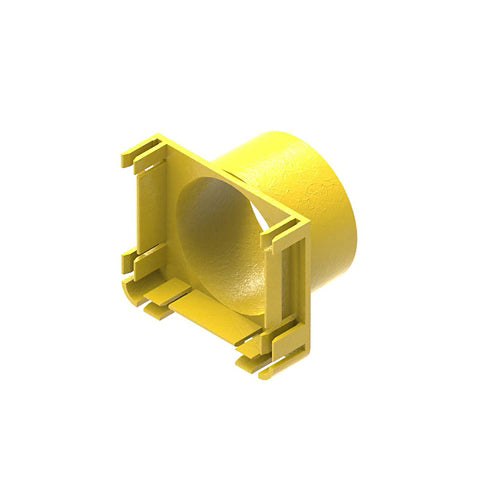 Leviton S2END-OUT, 2''x2'' End Cap (1 x 50mm Diameter Opening), Yellow