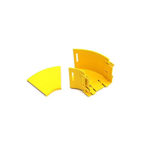 Leviton S2HEL-4DC, 2''x2'' Horizontal Elbow with Cover, 45 Deg, Yellow