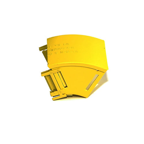 Leviton S2VEL-4DC, 2''x2'' Vertical Elbow with Cover, 45 Deg Down, Yellow