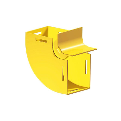 Leviton S2VEL-9UC, 2''x2'' Vertical Elbow with Cover, 90 Deg Up, Yellow