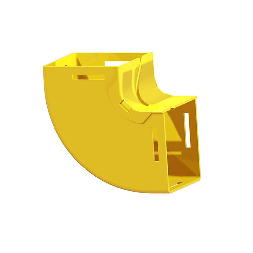 Leviton S2VEL-9UR, 2''x2'' Vertical Elbow, 90 Deg Up Retrofit, Yellow