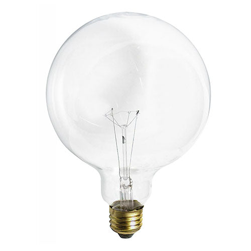 Satco S3014, G40 Incandescent, 150W, 120V, 2700K Warm White, 1700 Lumens, Medium E26 Base, Clear Finish, 24 Packs