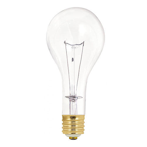 Satco S3015, PS35 Incandescent, 500W, 130V, 2700K Warm White, 8000 Lumens, Mogul E39 Base, Clear Finish