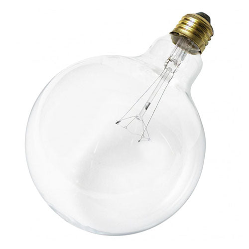 Satco S3012, G40 Incandescent, 60W, 120V, 2700K Warm White, 580 Lumens, Medium E26 Base, Clear Finish, 24 Packs
