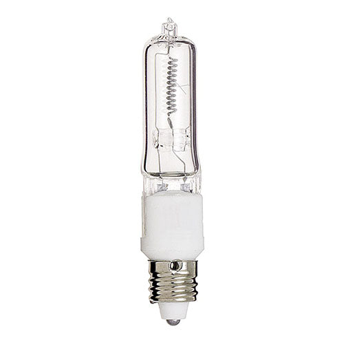Satco S3165, T4 Halogen, 35W, 120V, 2900K Warm White, 380 Lumens, Mini Candelabra Base, Clear Finish, 12 Packs