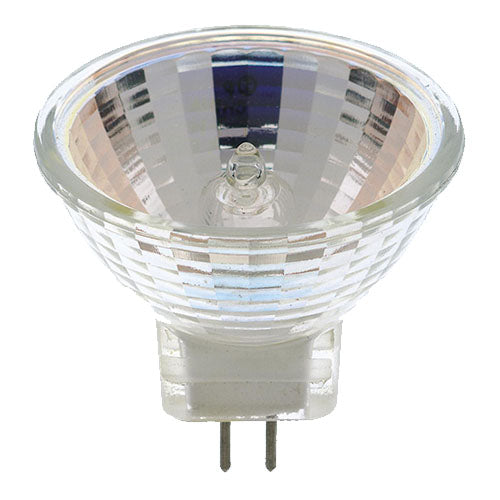 Satco S3195, MR11 Halogen, 10W, 12V, 2900K Warm White, 60 Lumens, Sub Miniature 2 Pin Base, Clear Finish, 12 Packs